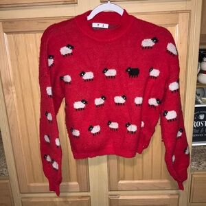 SOLD OUT BB DAKOTA Women's Shy Di Sweater Black Sheep Preowned Size SMALL